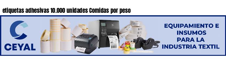 etiquetas adhesivas 10.000 unidades Comidas por peso