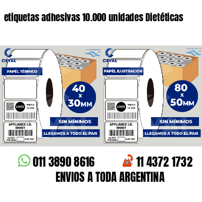 etiquetas adhesivas 10.000 unidades Dietéticas