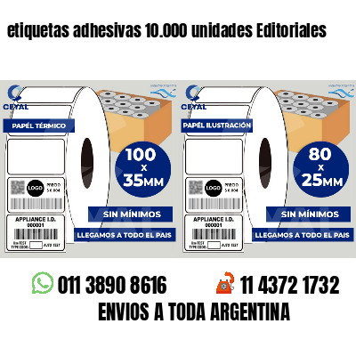 etiquetas adhesivas 10.000 unidades Editoriales