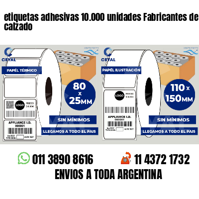 etiquetas adhesivas 10.000 unidades Fabricantes de calzado
