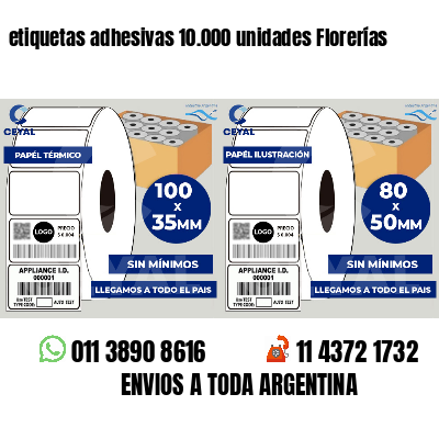etiquetas adhesivas 10.000 unidades Florerías