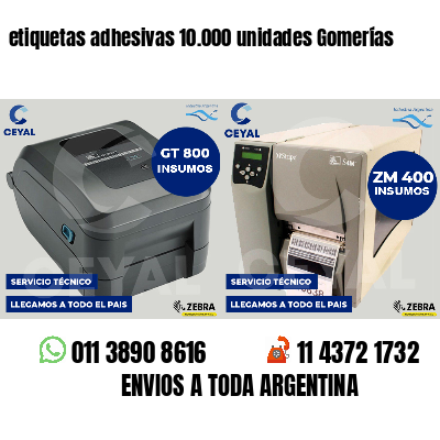 etiquetas adhesivas 10.000 unidades Gomerías