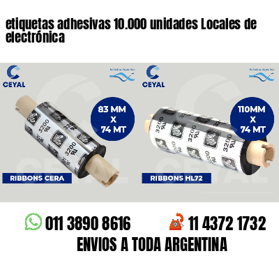 etiquetas adhesivas 10.000 unidades Locales de electrónica