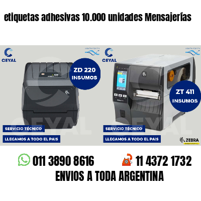 etiquetas adhesivas 10.000 unidades Mensajerías