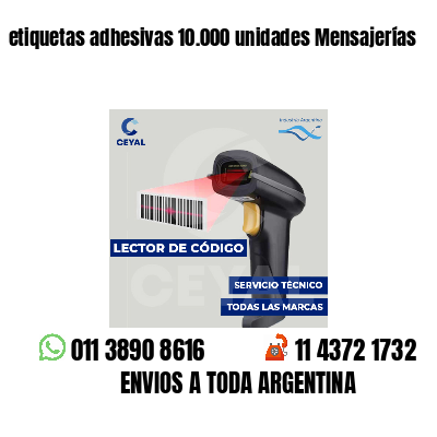 etiquetas adhesivas 10.000 unidades Mensajerías