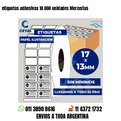 etiquetas adhesivas 10.000 unidades Mercerías