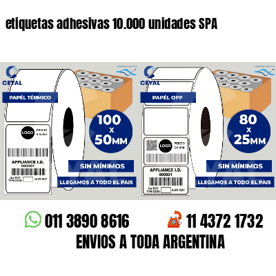 etiquetas adhesivas 10.000 unidades SPA