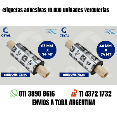 etiquetas adhesivas 10.000 unidades Verdulerías