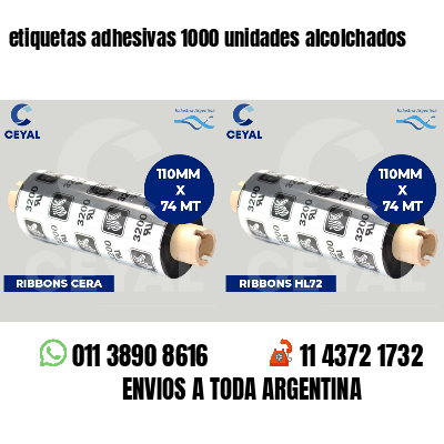 etiquetas adhesivas 1000 unidades alcolchados