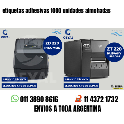 etiquetas adhesivas 1000 unidades almohadas