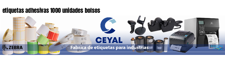 etiquetas adhesivas 1000 unidades bolsos