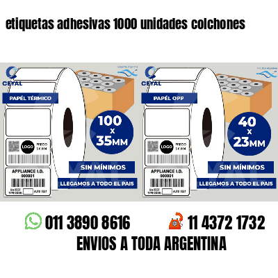 etiquetas adhesivas 1000 unidades colchones