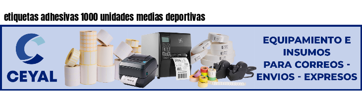 etiquetas adhesivas 1000 unidades medias deportivas