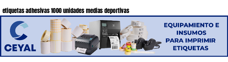 etiquetas adhesivas 1000 unidades medias deportivas