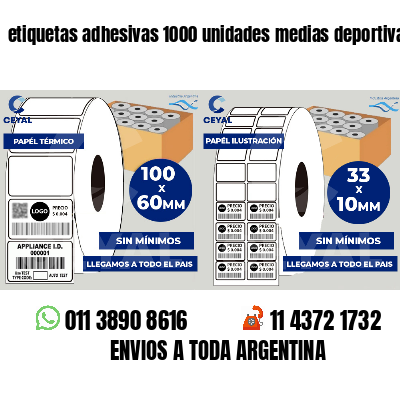 etiquetas adhesivas 1000 unidades medias deportivas