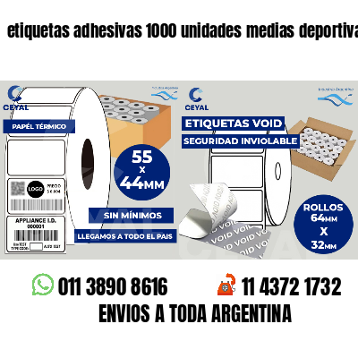 etiquetas adhesivas 1000 unidades medias deportivas