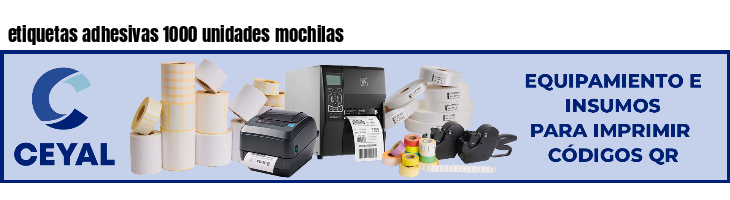 etiquetas adhesivas 1000 unidades mochilas