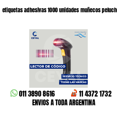 etiquetas adhesivas 1000 unidades muñecos peluche