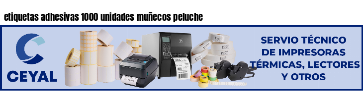 etiquetas adhesivas 1000 unidades muñecos peluche