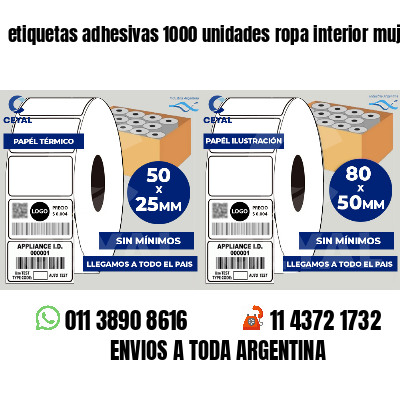 etiquetas adhesivas 1000 unidades ropa interior mujer