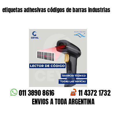 etiquetas adhesivas códigos de barras industrias