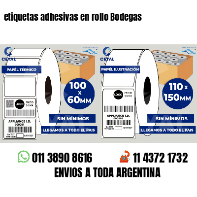 etiquetas adhesivas en rollo Bodegas