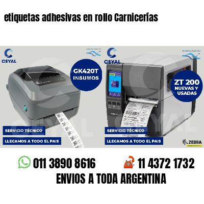 etiquetas adhesivas en rollo Carnicerías