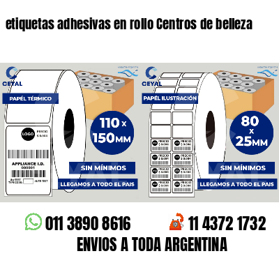 etiquetas adhesivas en rollo Centros de belleza