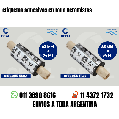 etiquetas adhesivas en rollo Ceramistas