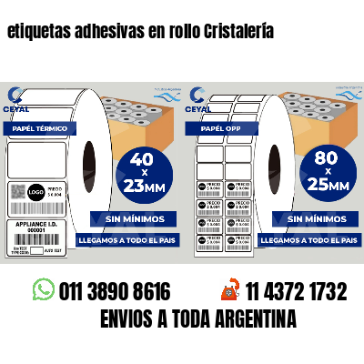 etiquetas adhesivas en rollo Cristalería