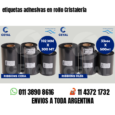 etiquetas adhesivas en rollo Cristalería
