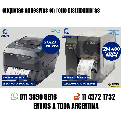 etiquetas adhesivas en rollo Distribuidoras