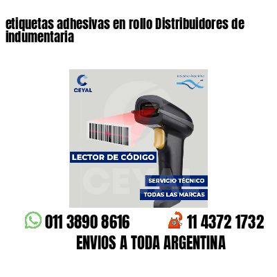 etiquetas adhesivas en rollo Distribuidores de indumentaria