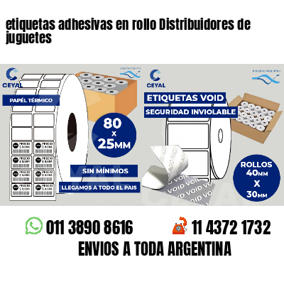 etiquetas adhesivas en rollo Distribuidores de juguetes