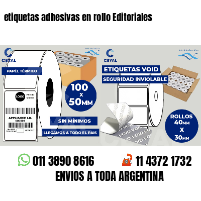 etiquetas adhesivas en rollo Editoriales