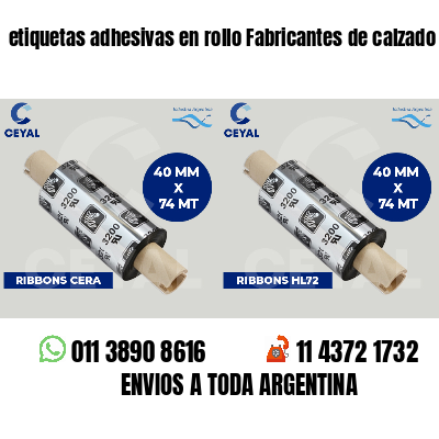 etiquetas adhesivas en rollo Fabricantes de calzado