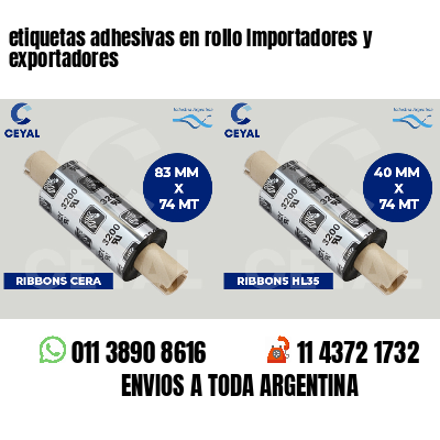 etiquetas adhesivas en rollo Importadores y exportadores