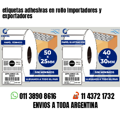 etiquetas adhesivas en rollo Importadores y exportadores