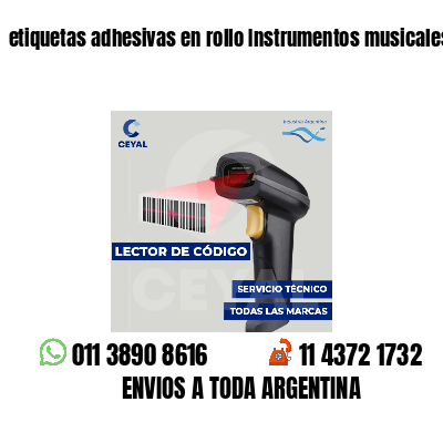 etiquetas adhesivas en rollo Instrumentos musicales