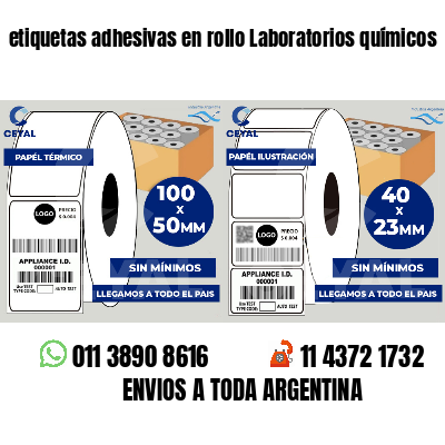 etiquetas adhesivas en rollo Laboratorios químicos
