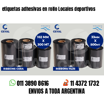 etiquetas adhesivas en rollo Locales deportivos