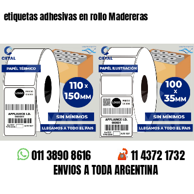 etiquetas adhesivas en rollo Madereras