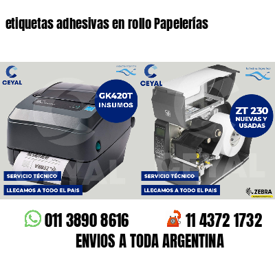 etiquetas adhesivas en rollo Papelerías