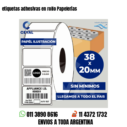 etiquetas adhesivas en rollo Papelerías