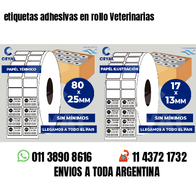 etiquetas adhesivas en rollo Veterinarias