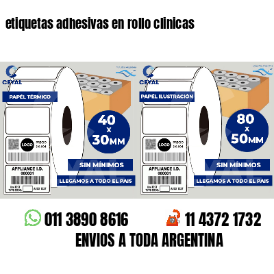 etiquetas adhesivas en rollo clinicas