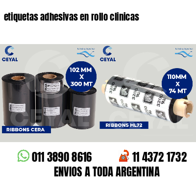 etiquetas adhesivas en rollo clinicas