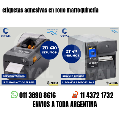 etiquetas adhesivas en rollo marroquinería