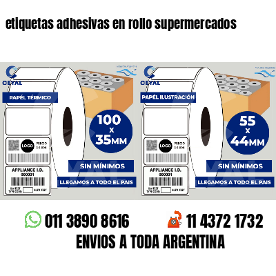 etiquetas adhesivas en rollo supermercados