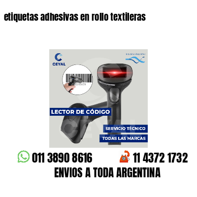 etiquetas adhesivas en rollo textileras